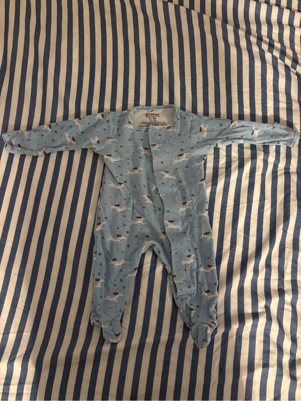 Magnetic Me Light Blue Footed One-Piece with Whale Print